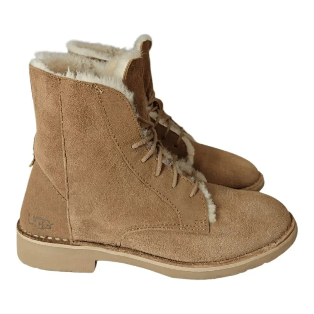 UGG Quincy Suede Lace-Up Waterproof Winter Boot Size 9.5